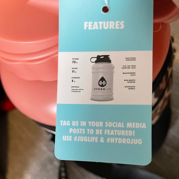 HYDROJUG Pink Water Bottle w/ Leopard Print Sleeve and Carrying Strap - Picture 8 of 8